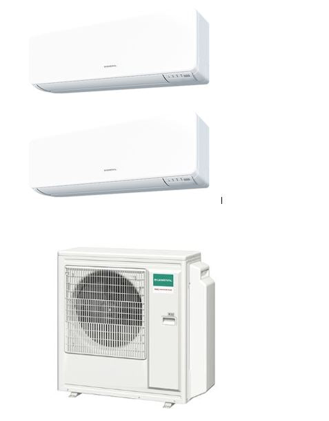 Unità esterna 4 attacchi 30.000 btu/H + nr 2 unità interne a parete 18.000 btu/H serie KMTE
