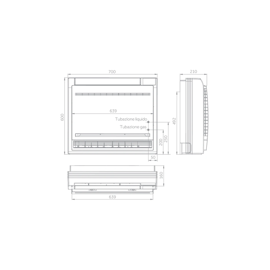 Haier AF25S2SD1FA - Unità interna a pavimento 9.000 btu/H