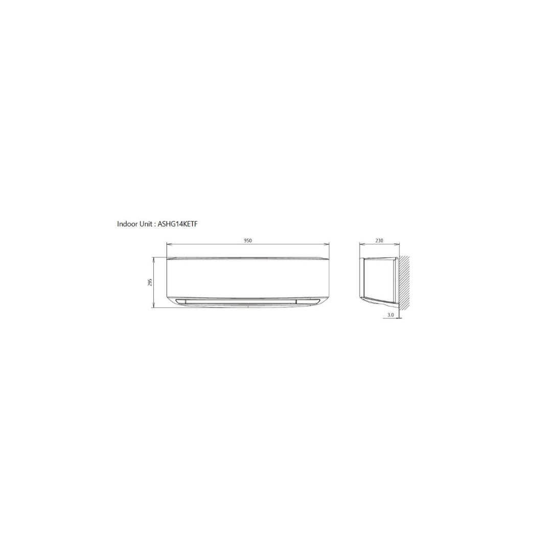 Unità esterna 4 attacchi 30.000 btu/H + nr. 2 unità interne a parete, Serie KETF-B, 9000 btu/H + nr. 1 unità interna a parete, Serie KETF-B , 14000 btu/H - Wi-Fi integrato, Colore Silver