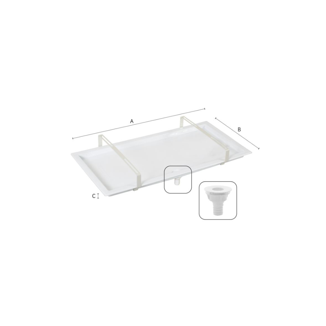 VASCHETTA SEMPLICE RACCOGLI CONDENSA PER UNITA' ESTERNE 945x425x40 MM