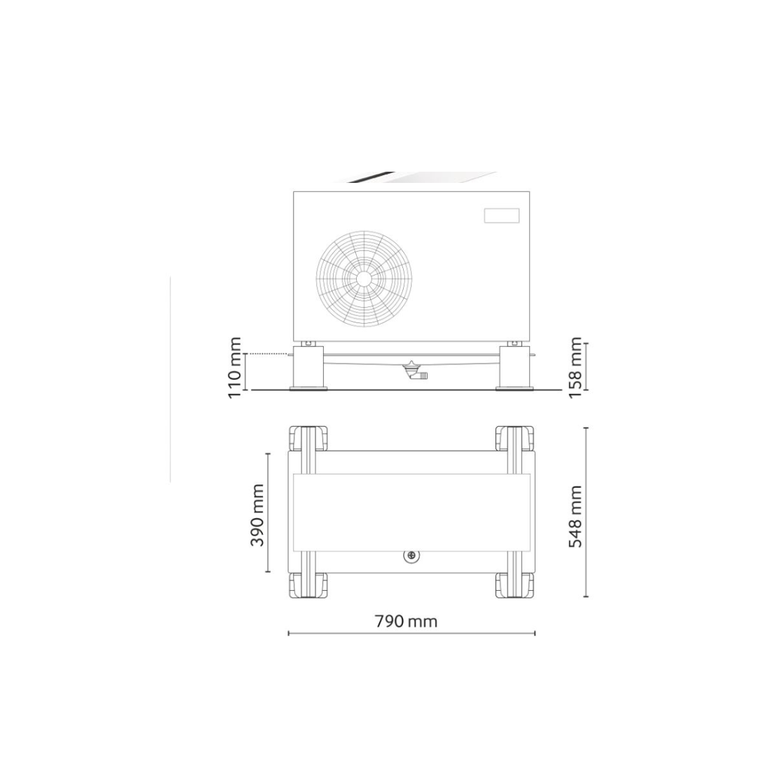 KIT A.G.S. DA 945x584 H 158 MM CON VASCHETTA RACCOGLI CONDENSA