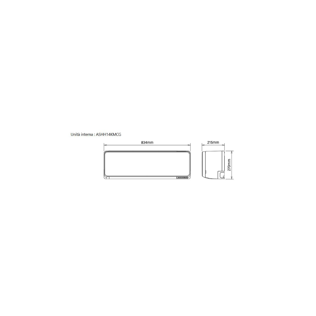 Unità esterna 4 attacchi 30.000 btu/H + nr. 2 unità interne a parete, Serie KMCG, 9000 btu/H + nr. 1 unità interna a parete, Serie KMCG, 14000 btu/H - Wi-Fi integrato, Colore Bianco